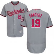 Wholesale Cheap Nationals #19 Anibal Sanchez Grey Flexbase Authentic Collection Stitched MLB Jersey