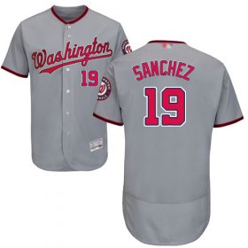 Wholesale Cheap Nationals #19 Anibal Sanchez Grey Flexbase Authentic Collection Stitched MLB Jersey