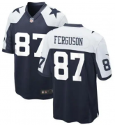 Cheap Men's Dallas Cowboys #87 Jake Ferguson White Navy Vapor Limited Stitched Jersey
