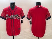 Cheap Men's Atlanta Braves Blank Red City Connect Cool Base Stitched Baseball Jersey