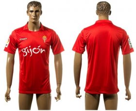 Wholesale Cheap Real Sporting Blank Red Away Soccer Club Jersey