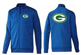 Wholesale Cheap NFL Green Bay Packers Team Logo Jacket Blue_1