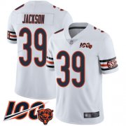 Wholesale Cheap Nike Bears #39 Eddie Jackson White Youth Stitched NFL 100th Season Vapor Limited Jersey