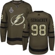 Wholesale Cheap Adidas Lightning #98 Mikhail Sergachev Green Salute to Service 2020 Stanley Cup Final Stitched NHL Jersey