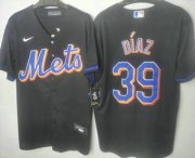 Wholesale Cheap Men's New York Mets #39 Edwin Diaz Black Stitched MLB Cool Base Nike Jersey