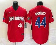 Cheap Men's Dominican Republic Baseball #44 Julio Rodriguez Number 2023 Red World Classic Stitched Jerseys