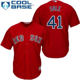 Wholesale Cheap Red Sox #41 Chris Sale Red Cool Base Stitched Youth MLB Jersey