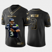 Cheap Seattle Seahawks #3 Russell Wilson Nike Team Hero 1 Vapor Limited NFL 100 Jersey Black Golden