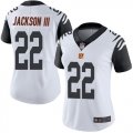 Wholesale Cheap Nike Bengals #22 William Jackson III White Women's Stitched NFL Limited Rush Jersey