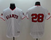 Wholesale Cheap Giants #28 Buster Posey White Fashion Stars & Stripes Flexbase Authentic Stitched MLB Jersey