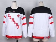 Wholesale Cheap Team Canada Blank White 100th Anniversary Women's Stitched NHL Jersey