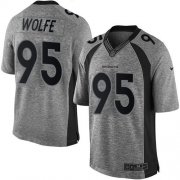 Wholesale Cheap Nike Broncos #95 Derek Wolfe Gray Men's Stitched NFL Limited Gridiron Gray Jersey