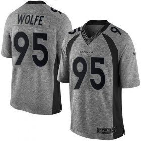 Wholesale Cheap Nike Broncos #95 Derek Wolfe Gray Men\'s Stitched NFL Limited Gridiron Gray Jersey