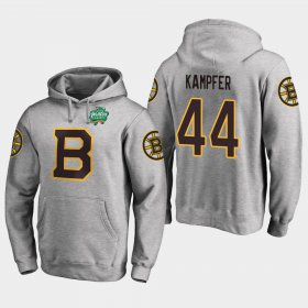 Wholesale Cheap Bruins #44 Steven Kampfer Gray 2018 Winter Classic Fanatics Primary Logo Hoodie