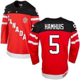 Wholesale Cheap Olympic CA. #5 Dan Hamhuis Red 100th Anniversary Stitched NHL Jersey