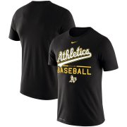Wholesale Cheap Oakland Athletics Nike Practice Performance T-Shirt Black