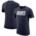Wholesale Cheap New York Giants Nike Marled Historic Logo Performance T-Shirt Heathered Navy