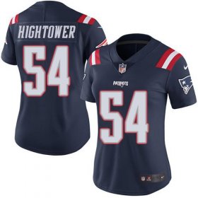 Wholesale Cheap Nike Patriots #54 Dont\'a Hightower Navy Blue Women\'s Stitched NFL Limited Rush Jersey