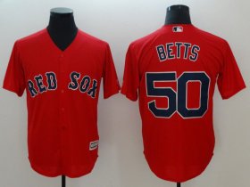 Wholesale Cheap Men Boston Red Sox 50 Betts Red Game 2021 MLB Jersey