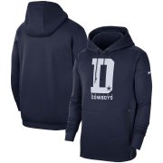 Wholesale Cheap Dallas Cowboys Nike Sideline Local Performance Pullover Hoodie Navy