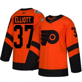 Wholesale Cheap Adidas Flyers #37 Brian Elliott Orange Authentic 2019 Stadium Series Stitched NHL Jersey