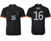 Wholesale Cheap Men 2020-2021 European Cup Germany away aaa version black 16 Adidas Soccer Jersey