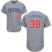 Wholesale Cheap Cubs #38 Carlos Zambrano Grey Flexbase Authentic Collection Road Stitched MLB Jersey
