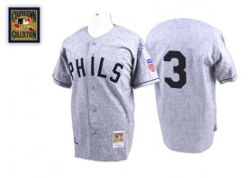 Wholesale Cheap Mitchell And Ness 1942 Phillies #3 Chuck Klein Grey Stitched MLB Jersey
