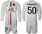 Wholesale Cheap Men 2021-2022 ClubParis Saint-Germainaway white Long Sleeve 50 Soccer Jersey