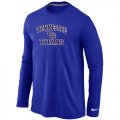 Wholesale Cheap Nike Tennessee Titans Heart & Soul Long Sleeve T-Shirt Blue