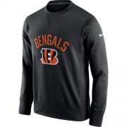 Wholesale Cheap Men's Cincinnati Bengals Nike Black Sideline Circuit Performance Sweatshirt