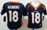 Wholesale Cheap Toddler Nike Broncos #18 Peyton Manning Navy Blue Alternate Stitched NFL Elite Jersey