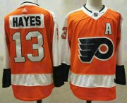 Cheap Men's Philadelphia Flyers #13 Kevin Hayes Orange White Stitched NHL Jersey