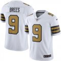 Wholesale Cheap Nike Saints #9 Drew Brees White Men's Stitched NFL Limited Rush Jersey