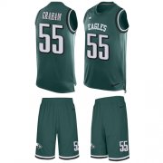 Wholesale Cheap Nike Eagles #55 Brandon Graham Midnight Green Team Color Men's Stitched NFL Limited Tank Top Suit Jersey