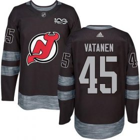 Wholesale Cheap Adidas Devils #45 Sami Vatanen Black 1917-2017 100th Anniversary Stitched NHL Jersey