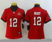 Wholesale Cheap Women's Tampa Bay Buccaneers #12 Tom Brady Red 2021 Super Bowl LV Vapor Untouchable Stitched Nike Limited NFL Jersey