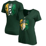 Wholesale Cheap Oakland Athletics #2 Khris Davis Majestic Women's 2019 Spring Training Name & Number V-Neck T-Shirt Green