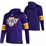 Wholesale Cheap Los Angeles Kings Blank Adidas Reverse Retro Pullover Hoodie Purple