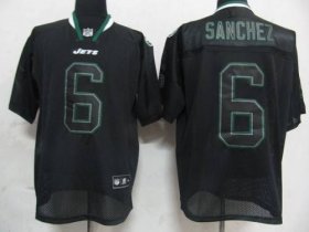 Wholesale Cheap Jets #6 Mark Sanchez Lights Out Black Stitched NFL Jersey