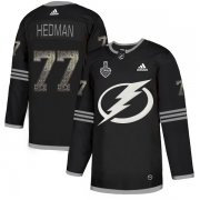 Wholesale Cheap Adidas Lightning #77 Victor Hedman Black Authentic Classic 2020 Stanley Cup Final Stitched NHL Jersey