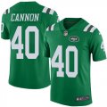 Wholesale Cheap Nike Jets #40 Trenton Cannon Green Men's Stitched NFL Limited Rush Jersey