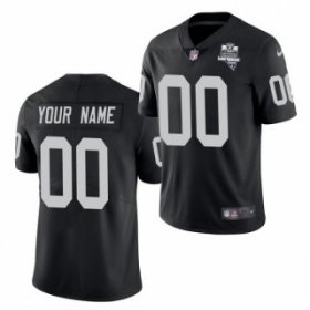 Wholesale Cheap Men\'s Black Las Vegas Raiders Custom 2020 Inaugural Season Vapor Limited Stitched Football Jersey