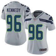 Wholesale Cheap Nike Seahawks #96 Cortez Kennedy Grey Alternate Women's Stitched NFL Vapor Untouchable Limited Jersey