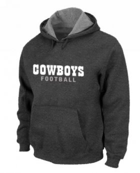 Wholesale Cheap Dallas Cowboys Font Pullover Hoodie Dark Grey