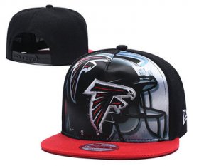Wholesale Cheap Falcons Team Logo Black Red Adjustable Leather Hat TX