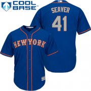 Wholesale Cheap Mets #41 Tom Seaver Blue(Grey NO.) Cool Base Stitched Youth MLB Jersey