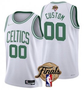 Wholesale Cheap Men\'s Boston Celtics Active Player Custom White 2022 Finals Stitched Basketball Jersey