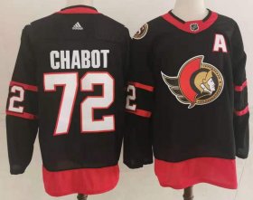 Wholesale Cheap Men\'s Ottawa Senators #72 Thomas Chabot Black Adidas 2020-21 Stitched NHL Jersey