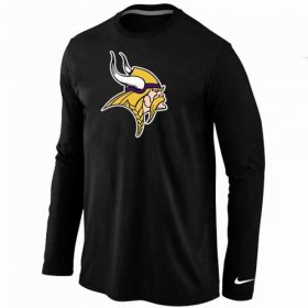Wholesale Cheap Nike Minnesota Vikings Logo Long Sleeve T-Shirt Black